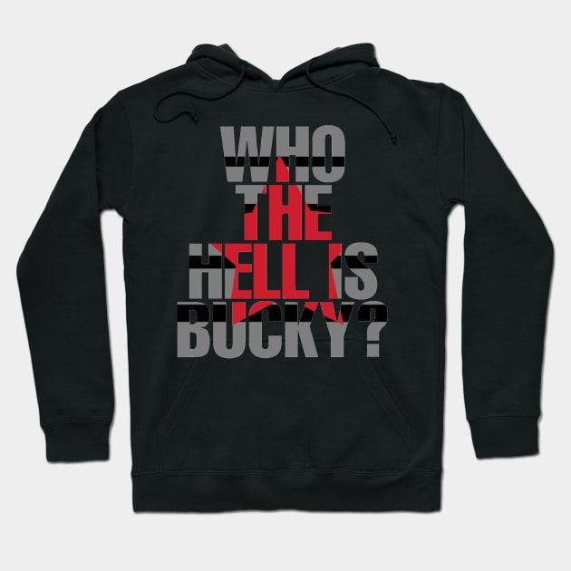 Who The Hell Is Bucky? Hoodie by Whitelaw Comics